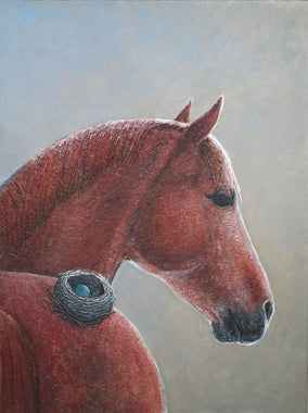 Original art for sale at UGallery.com | Someone to Watch Over by Jennifer Ross | $2,175 | mixed media artwork | 40' h x 30' w