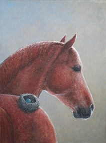 mixed media artwork by Jennifer Ross titled Someone to Watch Over