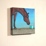 Original art for sale at UGallery.com | The Horse Gift #3 by Jennifer Ross | $450 | mixed media artwork | 8' h x 8' w | thumbnail 3