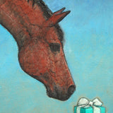 Original art for sale at UGallery.com | The Horse Gift #3 by Jennifer Ross | $450 | mixed media artwork | 8' h x 8' w | thumbnail 4