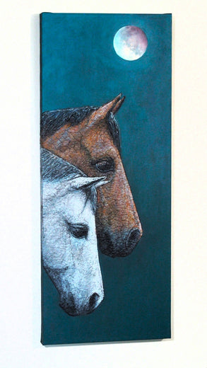 To the Moon and Back by Jennifer Ross |  Side View of Artwork 