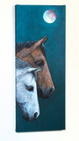 Original art for sale at UGallery.com | To the Moon and Back by Jennifer Ross | $1,025 | mixed media artwork | 30' h x 12' w | thumbnail 2