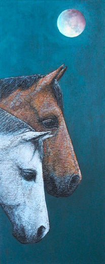 To the Moon and Back by Jennifer Ross |   Closeup View of Artwork 
