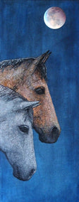 mixed media artwork by Jennifer Ross titled To the Moon and Back