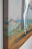 Original art for sale at UGallery.com | When a White Horse Is Not a Horse by Jennifer Ross | $2,575 | mixed media artwork | 36' h x 40' w | thumbnail 1