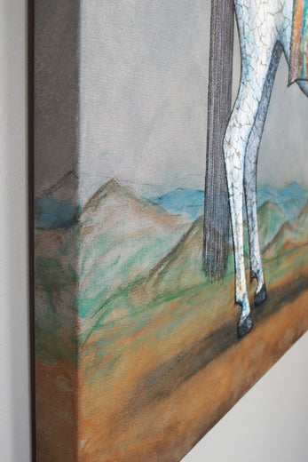 When a White Horse Is Not a Horse by Jennifer Ross |  Side View of Artwork 