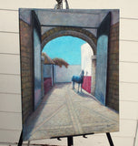 Original art for sale at UGallery.com | Patiently Waiting - Royal Stables, Córdoba by Jennifer Ross | $1,000 | oil painting | 20' h x 16' w | thumbnail 3