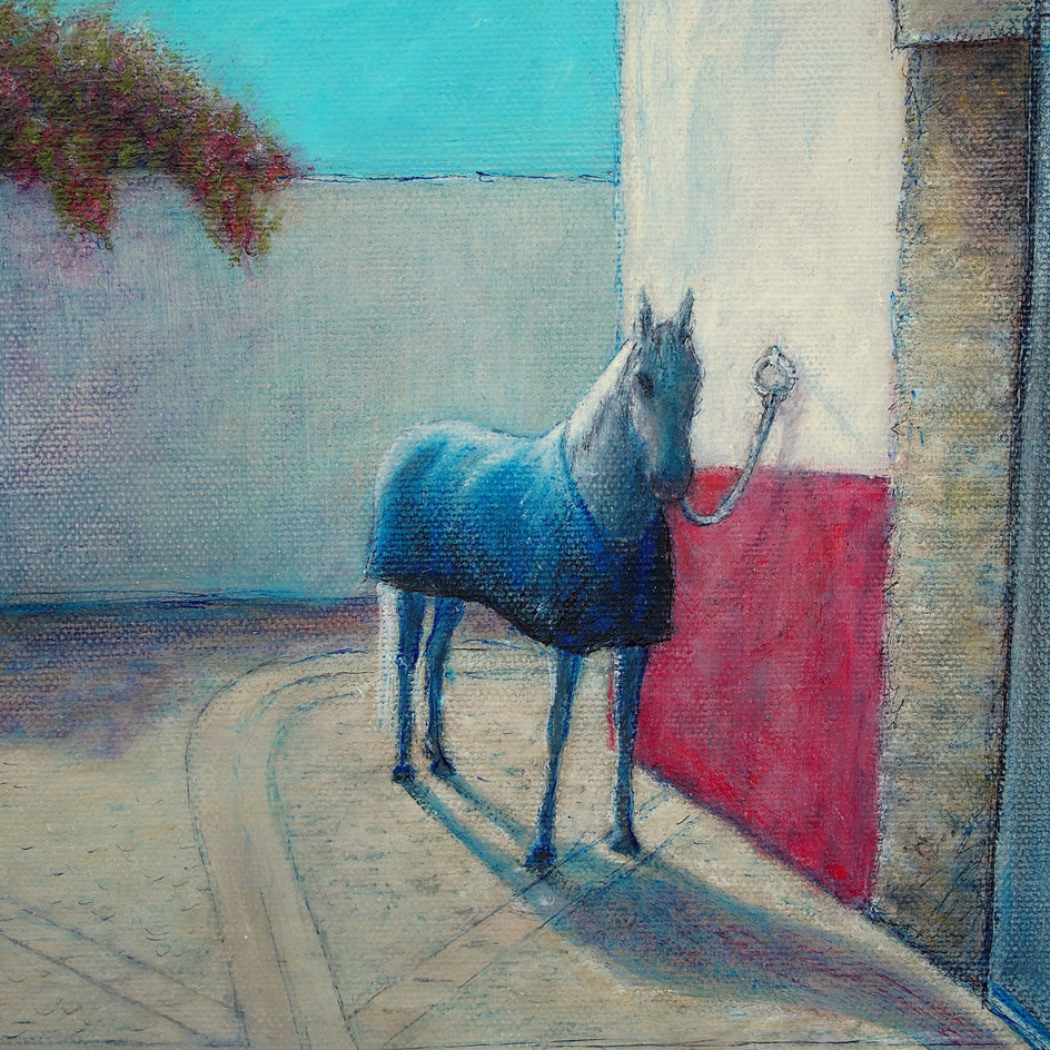 Patiently Waiting - Royal Stables, Córdoba by Jennifer Ross |  Closeup View of Artwork 