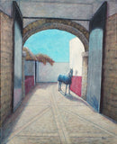 Original art for sale at UGallery.com | Patiently Waiting - Royal Stables, Córdoba by Jennifer Ross | $1,000 | oil painting | 20' h x 16' w | thumbnail 1