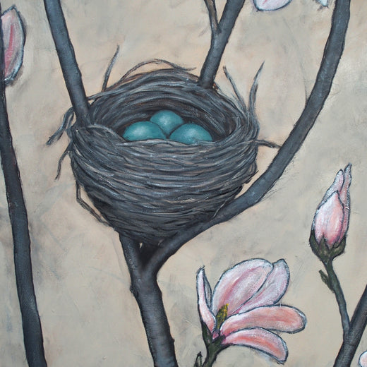 The Nest of New Beginnings by Jennifer Ross |   Closeup View of Artwork 