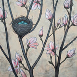 Original art for sale at UGallery.com | The Nest of New Beginnings by Jennifer Ross | $1,900 | oil painting | 36' h x 36' w | thumbnail 1