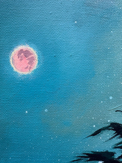 Blood Moon by Jesse Aldana |   Closeup View of Artwork 