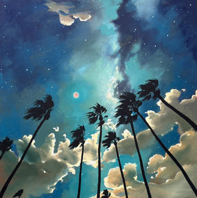 oil painting by Jesse Aldana titled Blood Moon