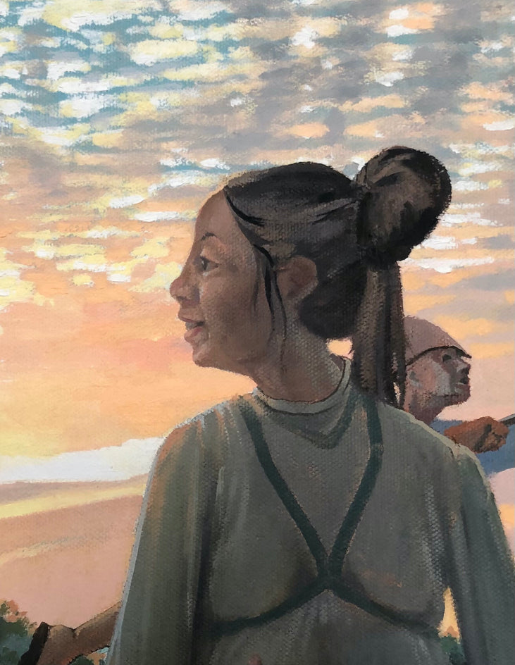 Check! by Jesse Aldana |  Closeup View of Artwork 