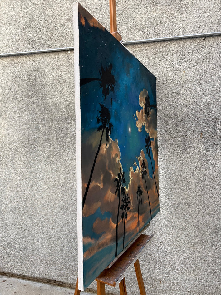 Moonlight by Jesse Aldana |  Side View of Artwork 