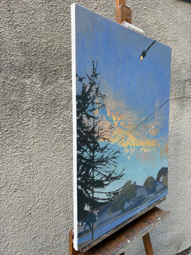 Portrait of a Telephone Pole by Jesse Aldana |  Side View of Artwork 