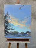 Original art for sale at UGallery.com | Portrait of a Telephone Pole by Jesse Aldana | $1,375 | oil painting | 30' h x 24' w | thumbnail 3