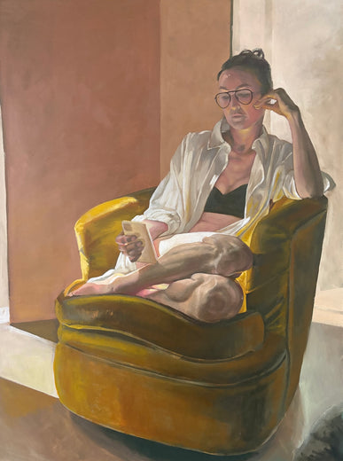 Reading In the Gold Chair 2.0 by Jesse Aldana |  Artwork Main Image 