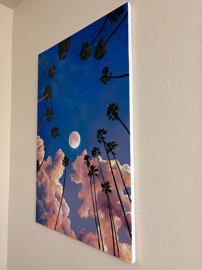 Twilight Moon by Jesse Aldana |  Side View of Artwork 