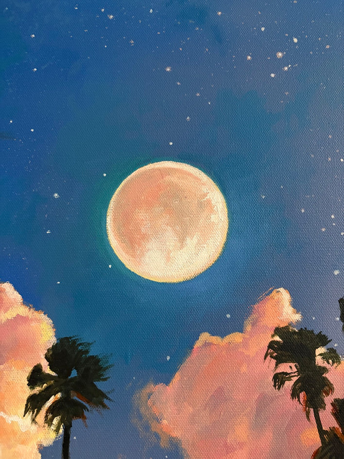 Twilight Moon by Jesse Aldana |  Closeup View of Artwork 
