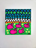 Original art for sale at UGallery.com | Beach Bunnies by Jessica JH Roller | $225 | acrylic painting | 12' h x 12' w | thumbnail 3