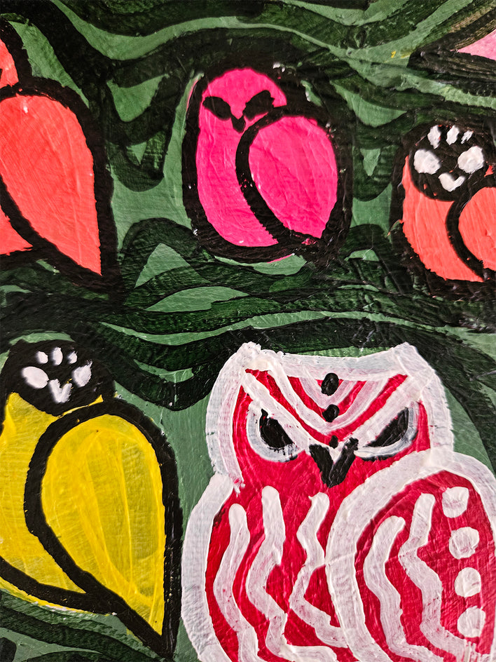 Bird Tree by Jessica JH Roller |  Closeup View of Artwork 
