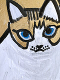 Original art for sale at UGallery.com | Cat on Yellow by Jessica JH Roller | $275 | acrylic painting | 16' h x 12' w | thumbnail 4