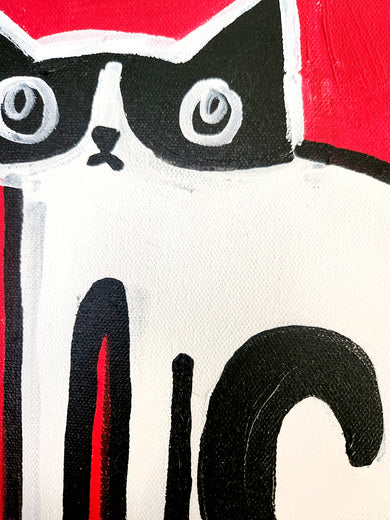 Cat Pyramid by Jessica JH Roller |   Closeup View of Artwork 