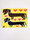 Original art for sale at UGallery.com | Dachshunds and Hearts by Jessica JH Roller | $400 | acrylic painting | 12' h x 16' w | thumbnail 3