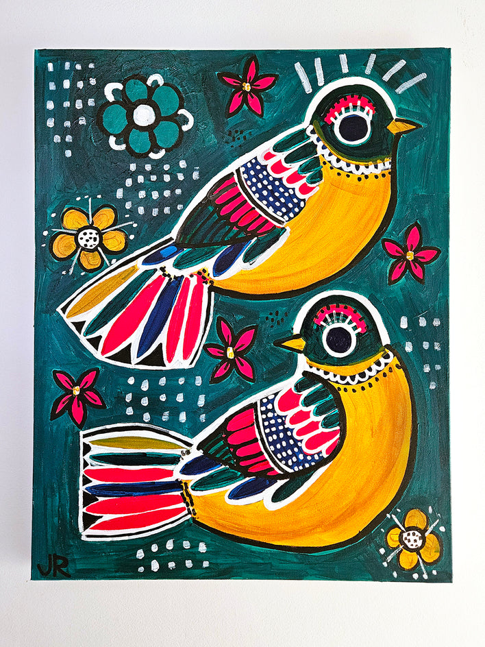 Decorated Birds by Jessica JH Roller |  Context View of Artwork 