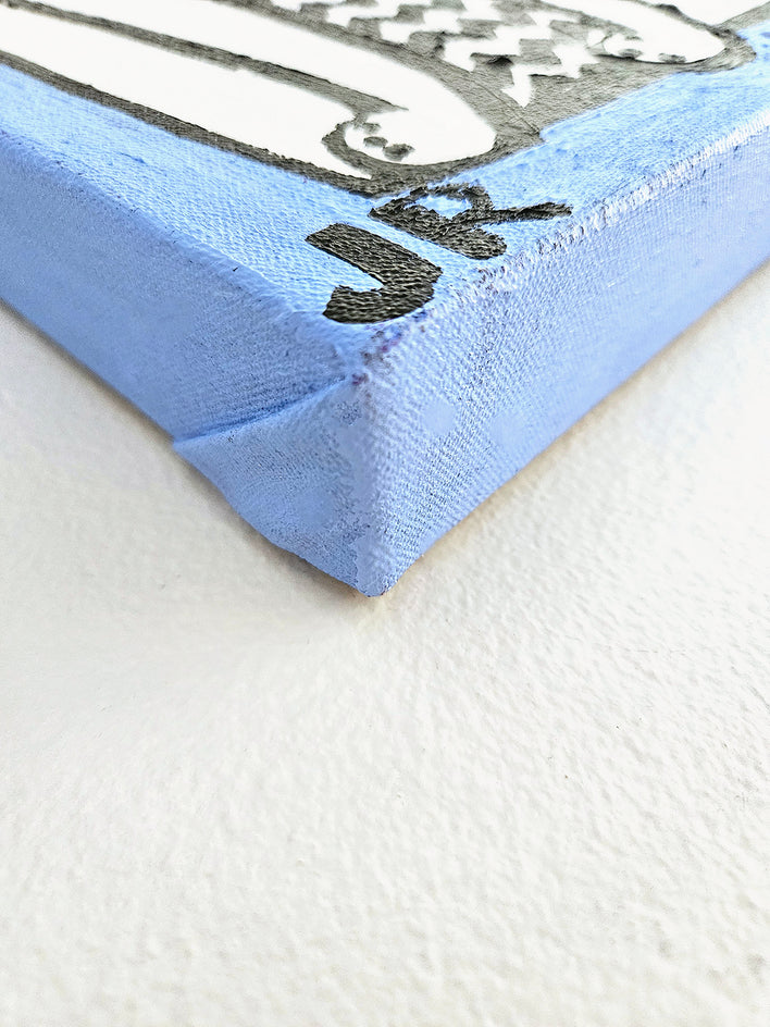 Extra Large Zig Zag Cat by Jessica JH Roller |  Side View of Artwork 