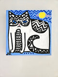 Original art for sale at UGallery.com | Extra Large Zig Zag Cat by Jessica JH Roller | $225 | acrylic painting | 12' h x 12' w | thumbnail 3