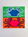 Original art for sale at UGallery.com | Florida Crabs by Jessica JH Roller | $225 | acrylic painting | 12' h x 12' w | thumbnail 3