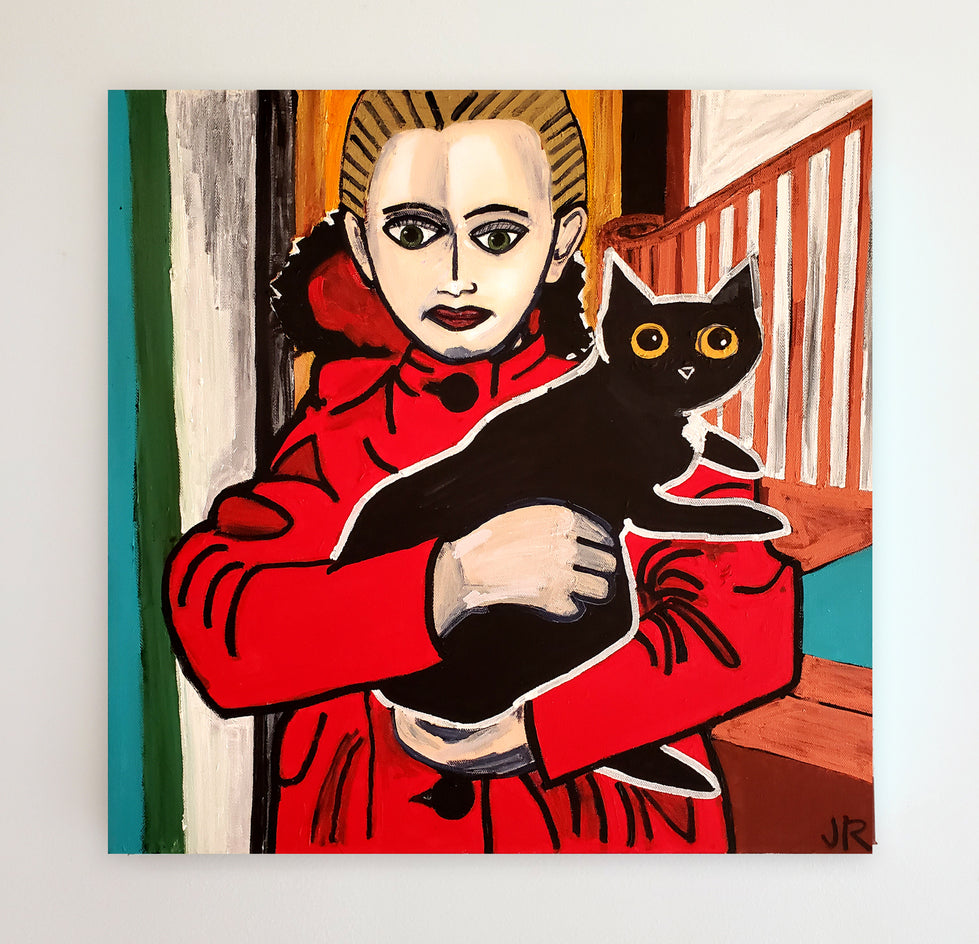 Girl in a Red Coat by Jessica JH Roller |  Context View of Artwork 