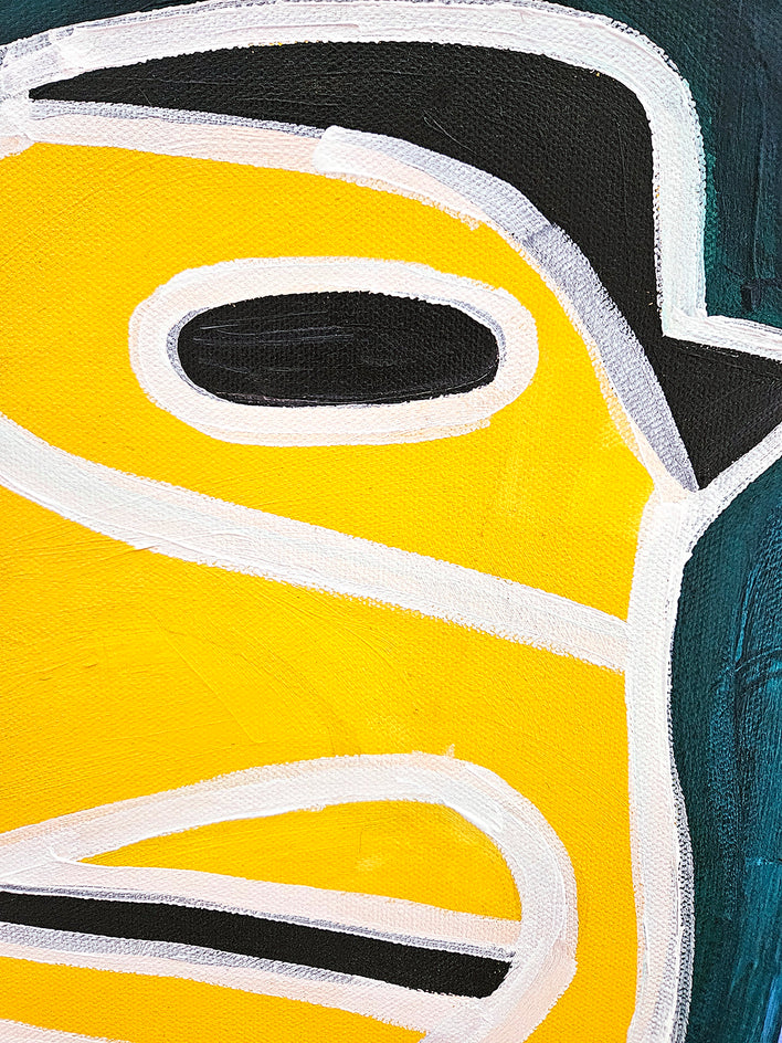 Goldfinch at Rest by Jessica JH Roller |  Closeup View of Artwork 