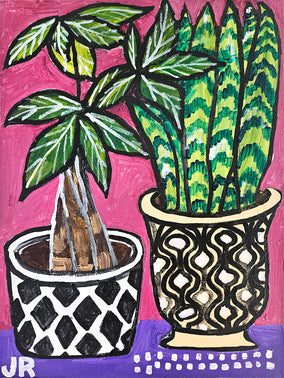 house plant still life Sunflower Still Life by Jessica JH Roller - acrylic painting