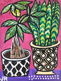 Original art for sale at UGallery.com | House Plants by Jessica JH Roller | $275 | acrylic painting | 16' h x 12' w | thumbnail 1
