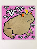 Original art for sale at UGallery.com | King Toad by Jessica JH Roller | $650 | acrylic painting | 30' h x 30' w | thumbnail 3