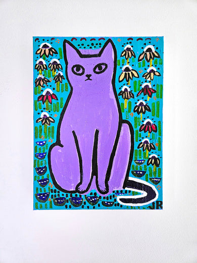 Lavender with Coneflowers by Jessica JH Roller |  Context View of Artwork 