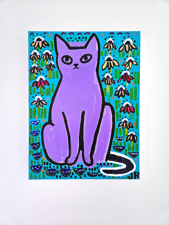 Lavender with Coneflowers by Jessica JH Roller |  Context View of Artwork 