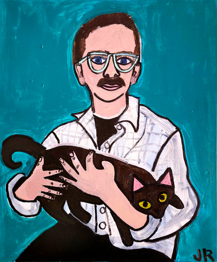 Man Holding a Cat by Jessica JH Roller |  Artwork Main Image 