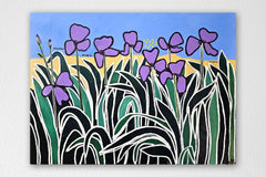 Original art for sale at UGallery.com | May Iris by Jessica JH Roller | $1,400 | acrylic painting | 36' h x 48' w | thumbnail 3