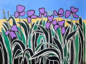 Original art for sale at UGallery.com | May Iris by Jessica JH Roller | $1,400 | acrylic painting | 36' h x 48' w