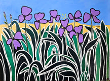 Original art for sale at UGallery.com | May Iris by Jessica JH Roller | $1,400 | acrylic painting | 36' h x 48' w | thumbnail 1
