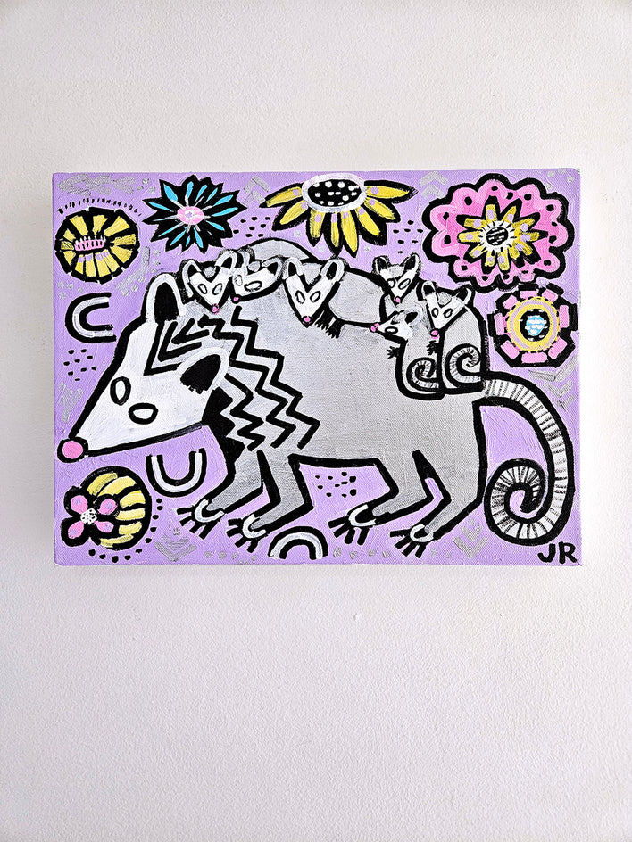 Opossum in the Springtime by Jessica JH Roller |  Context View of Artwork 