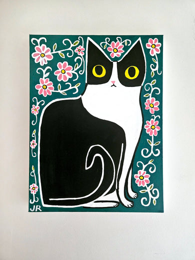 Rosemary on Deep Green and Flowers by Jessica JH Roller |  Context View of Artwork 