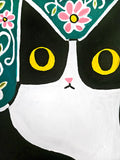 Original art for sale at UGallery.com | Rosemary on Deep Green and Flowers by Jessica JH Roller | $400 | acrylic painting | 24' h x 18' w | thumbnail 4