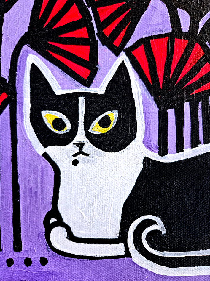 Rosemary with Zinnia by Jessica JH Roller |  Closeup View of Artwork 