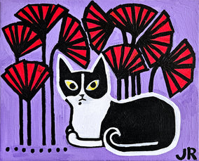 Original art for sale at UGallery.com | Rosemary with Zinnia by Jessica JH Roller | $160 | acrylic painting | 8' h x 10' w