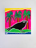 Original art for sale at UGallery.com | Sea Crows by Jessica JH Roller | $225 | acrylic painting | 12' h x 12' w | thumbnail 3